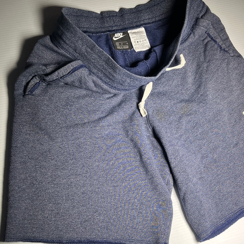 Nike Blue Athletic Shorts with White Logo - Picture 4 of 6